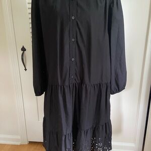 GAP Black Long Sleeve Dress